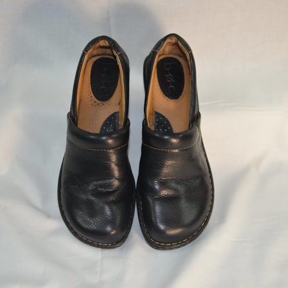 Born Leather Wedges, Black, Size 9 - Picture 2 of 5